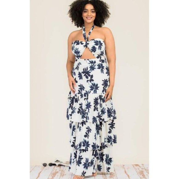 Blue Moon  Halter Top Dress -Plus Size - Picture 7 of 10